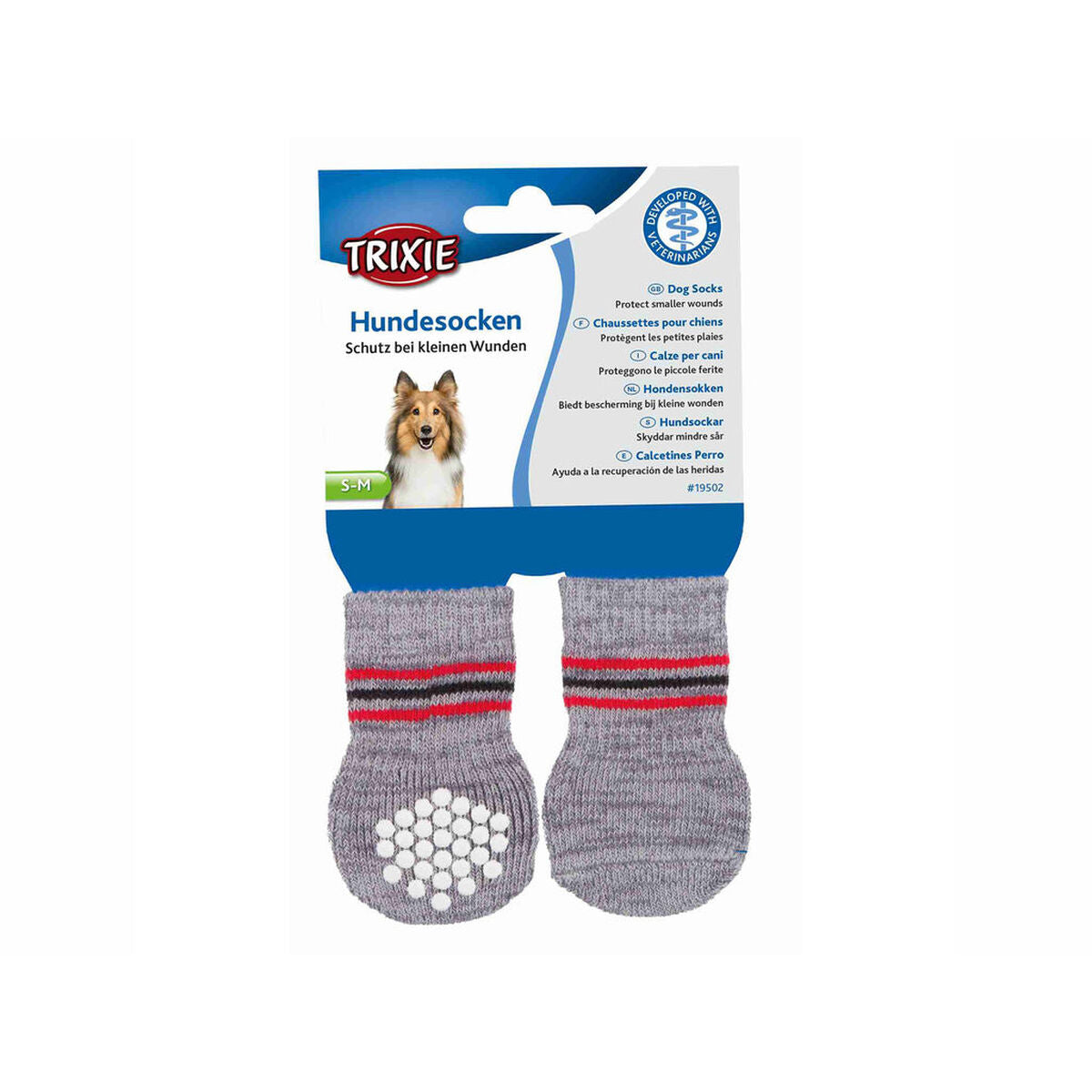 Socks Trixie Grey S/M Dog-8