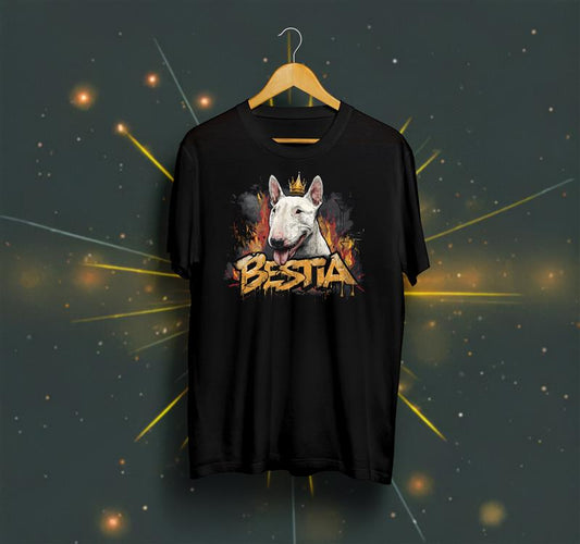Bull Terrier póló – fekete